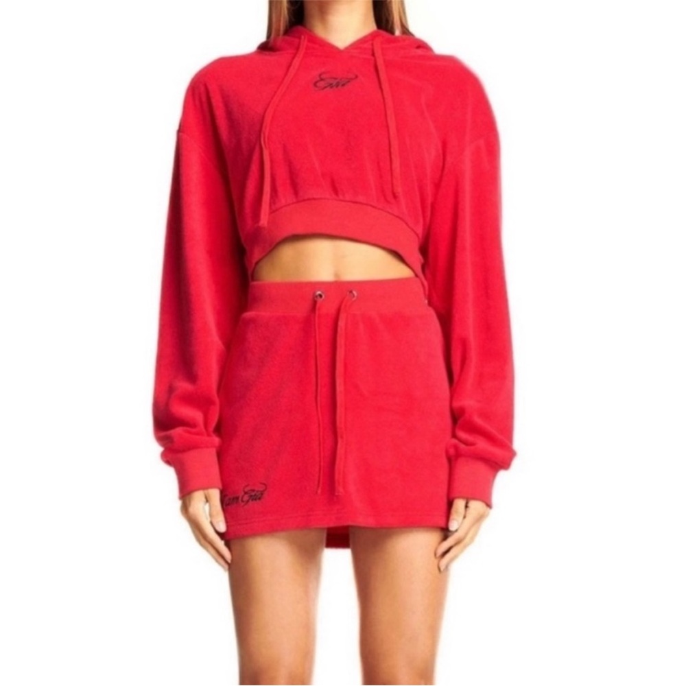 NWT i.am.gia Torres terry cloth mini skirt XL